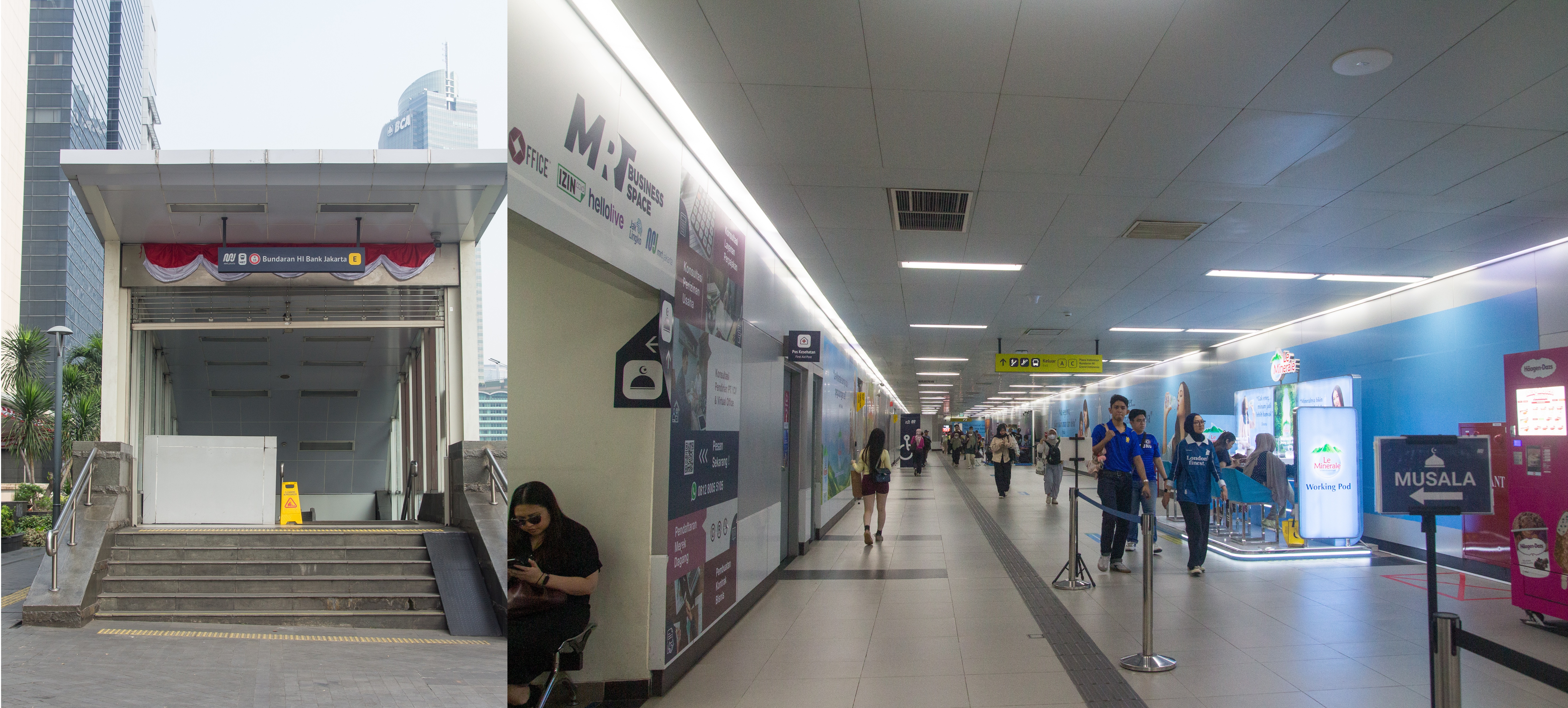 Bundaran HI MRT underground pedestrian tunnel